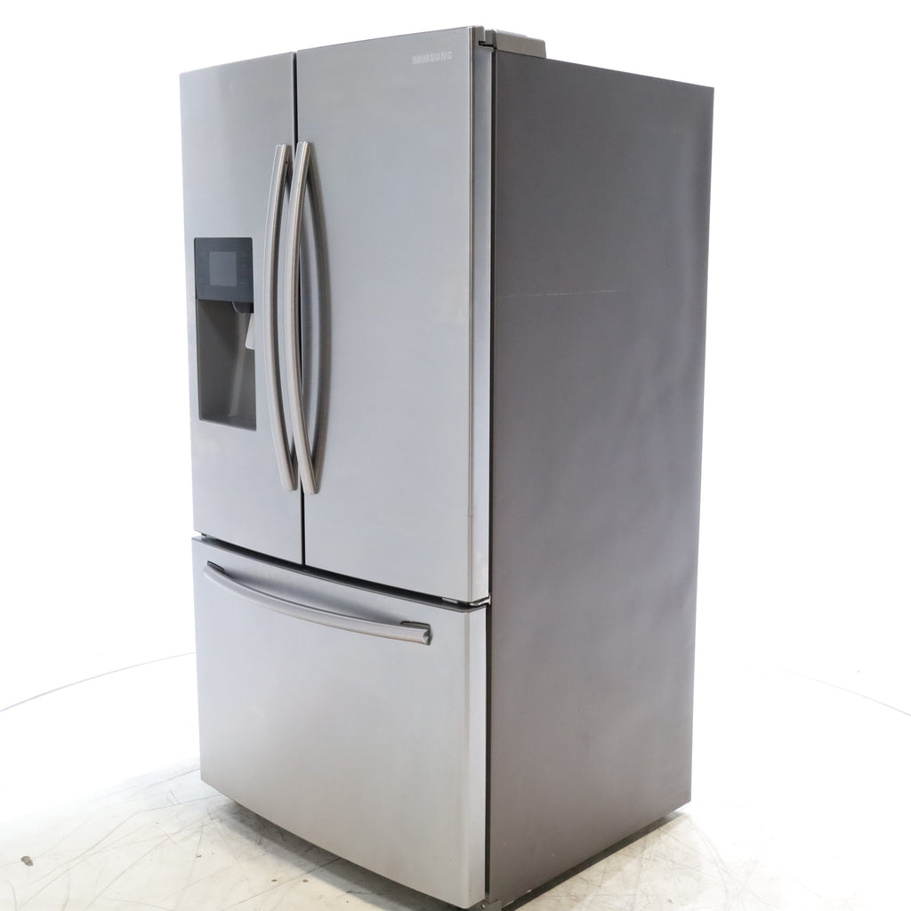 Pictures of Stainless Steel ENERGY STAR Samsung 24.6 cu. ft. 3 Door French Door Refrigerator with External Water and Ice Dispenser - Certified Refurbished - Neu Appliance Outlet - Discount Appliance Outlet in Austin, Tx