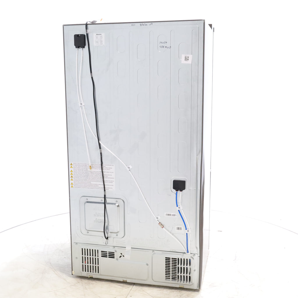 Pictures of Hisense Fingerprint Resistant Stainless Steel Counter-depth 21.2 cu ft French Door ENERGY STAR Refrigerator with Water and Ice Dispenser - Scratch & Dent - Moderate - Neu Appliance Outlet - Discount Appliance Outlet in Austin, Tx