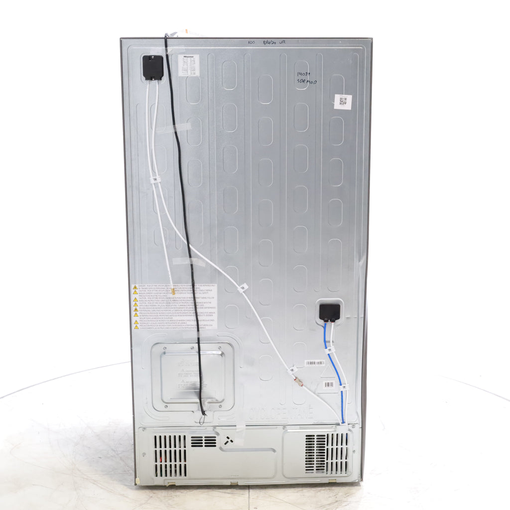 Pictures of Hisense Fingerprint Resistant Stainless Steel Counter-depth 21.2 cu ft French Door ENERGY STAR Refrigerator with Water and Ice Dispenser - Scratch & Dent - Moderate - Neu Appliance Outlet - Discount Appliance Outlet in Austin, Tx
