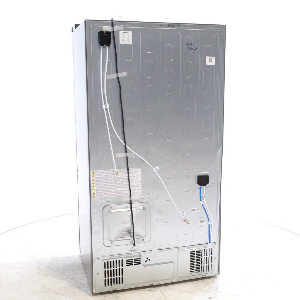 Pictures of Hisense Fingerprint Resistant Stainless Steel Counter-depth 21.2 cu ft French Door ENERGY STAR Refrigerator with Water and Ice Dispenser - Scratch & Dent - Moderate - Neu Appliance Outlet - Discount Appliance Outlet in Austin, Tx