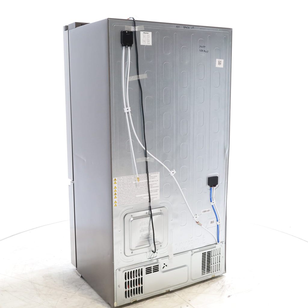 Pictures of Hisense Fingerprint Resistant Stainless Steel Counter-depth 21.2 cu ft French Door ENERGY STAR Refrigerator with Water and Ice Dispenser - Scratch & Dent - Moderate - Neu Appliance Outlet - Discount Appliance Outlet in Austin, Tx