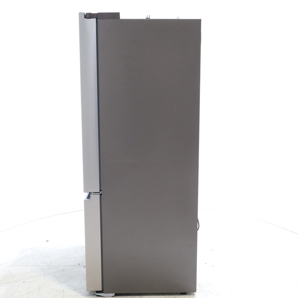 Pictures of Hisense Fingerprint Resistant Stainless Steel Counter-depth 21.2 cu ft French Door ENERGY STAR Refrigerator with Water and Ice Dispenser - Scratch & Dent - Moderate - Neu Appliance Outlet - Discount Appliance Outlet in Austin, Tx