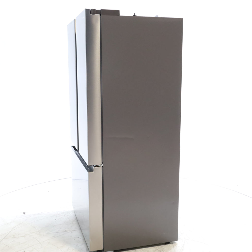 Pictures of Hisense Fingerprint Resistant Stainless Steel Counter-depth 21.2 cu ft French Door ENERGY STAR Refrigerator with Water and Ice Dispenser - Scratch & Dent - Moderate - Neu Appliance Outlet - Discount Appliance Outlet in Austin, Tx