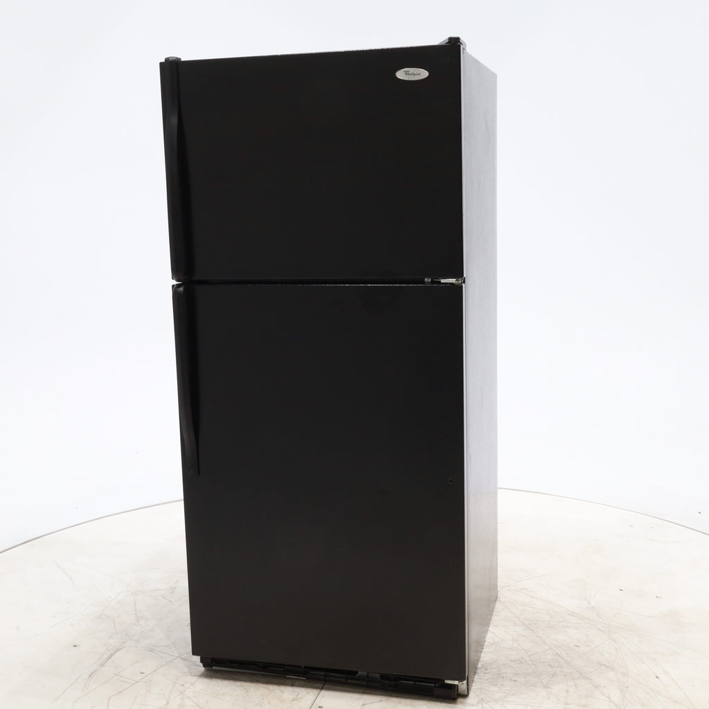 Pictures of 30" Wide Whirlpool Black Top Freezer 18.2 cu ft Refrigerator with Ice Maker - Certified Refurbished - Neu Appliance Outlet - Discount Appliance Outlet in Austin, Tx