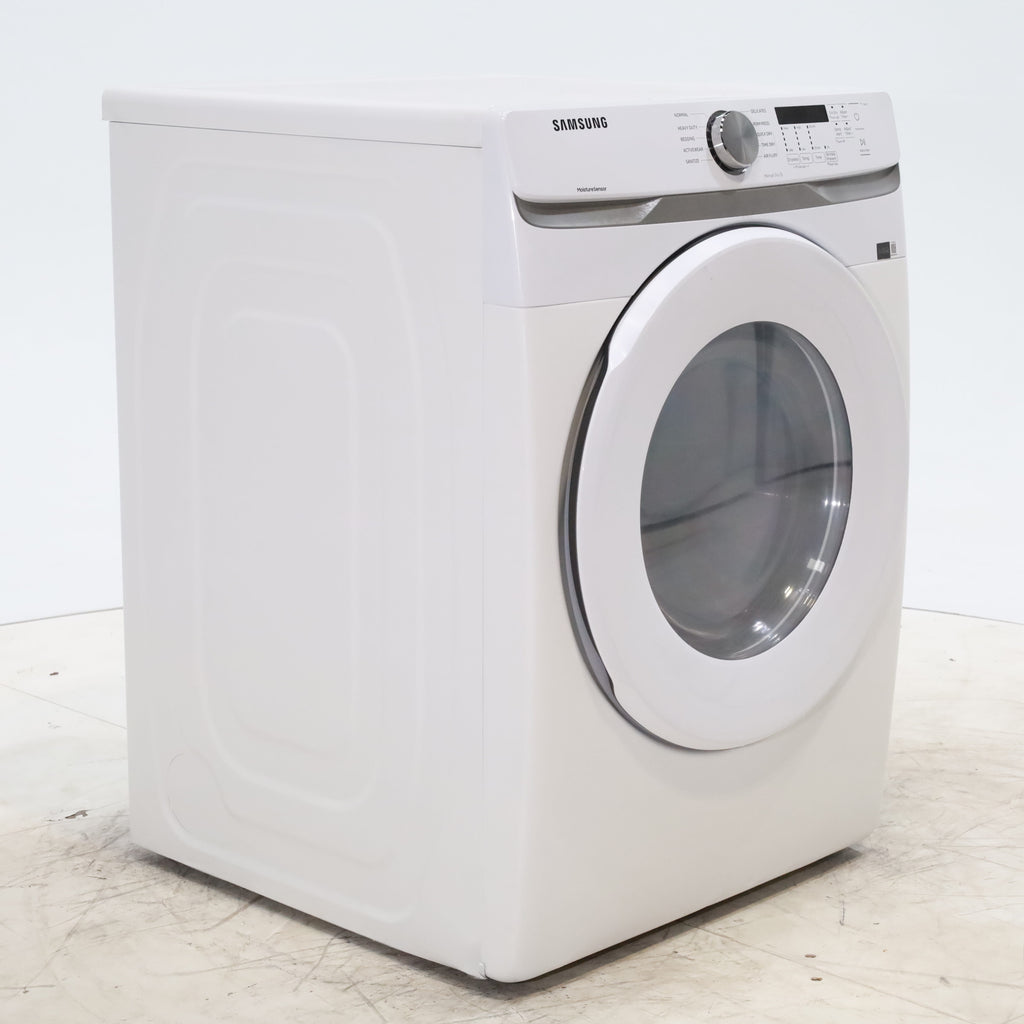 Pictures of White Samsung 7.5 cu. ft. Front Load Electric Dryer with Smart Care - Scratch and Dent - Minor - Neu Appliance Outlet - Discount Appliance Outlet in Austin, Tx