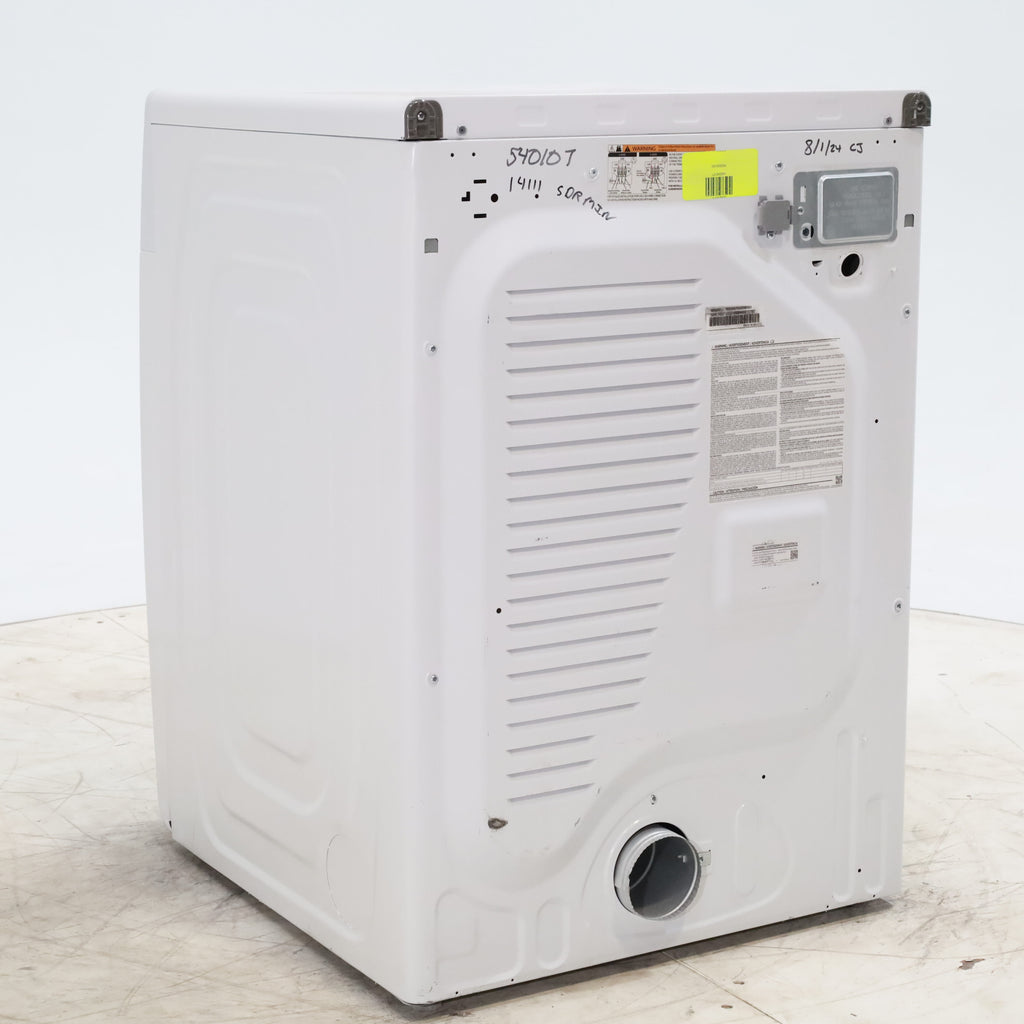 Pictures of White Samsung 7.5 cu. ft. Front Load Electric Dryer with Smart Care - Scratch and Dent - Minor - Neu Appliance Outlet - Discount Appliance Outlet in Austin, Tx