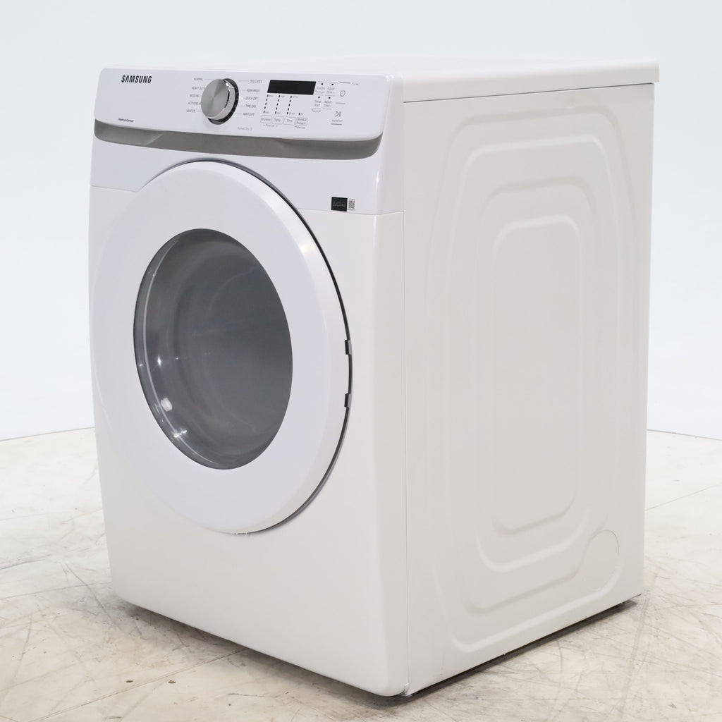 Pictures of White Samsung 7.5 cu. ft. Front Load Electric Dryer with Smart Care - Scratch and Dent - Minor - Neu Appliance Outlet - Discount Appliance Outlet in Austin, Tx
