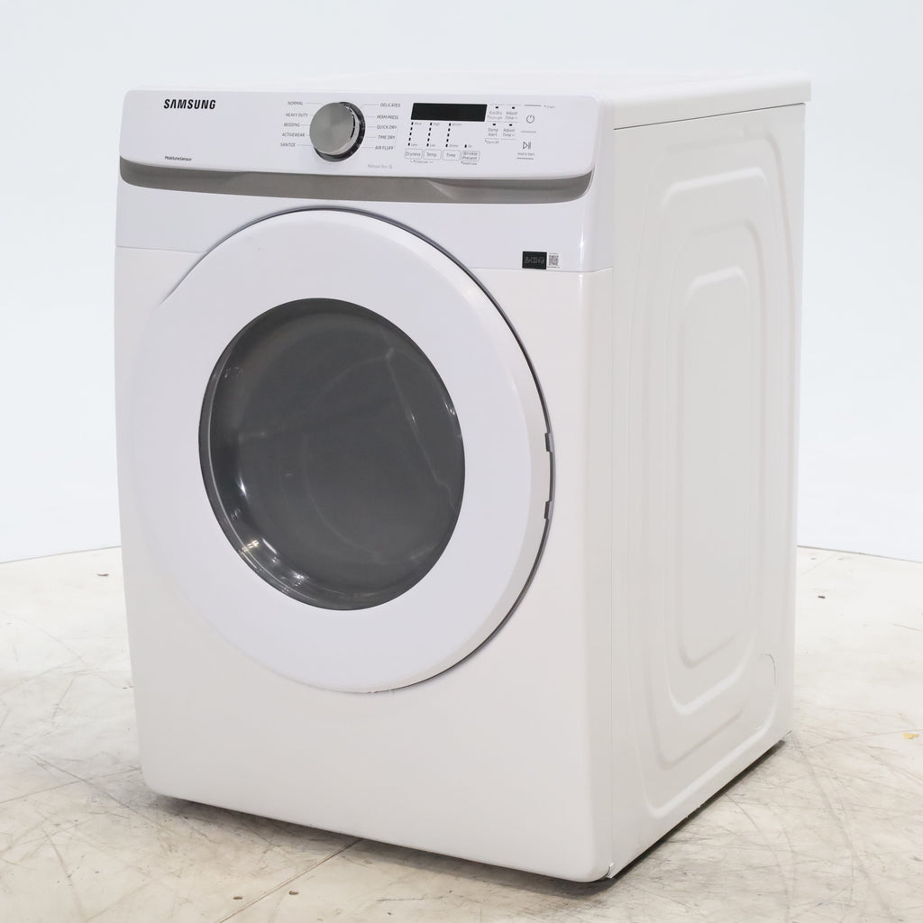 Pictures of White Samsung 7.5 cu. ft. Front Load Electric Dryer with Smart Care - Scratch and Dent - Minor - Neu Appliance Outlet - Discount Appliance Outlet in Austin, Tx