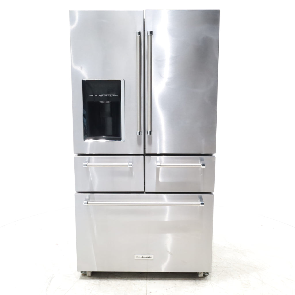 Pictures of Stainless Steel KitchenAid 25.8 cu. ft. 5 Door Refrigerator with External Ice and Water Dispenser - Certified Refurbished - Neu Appliance Outlet - Discount Appliance Outlet in Austin, Tx