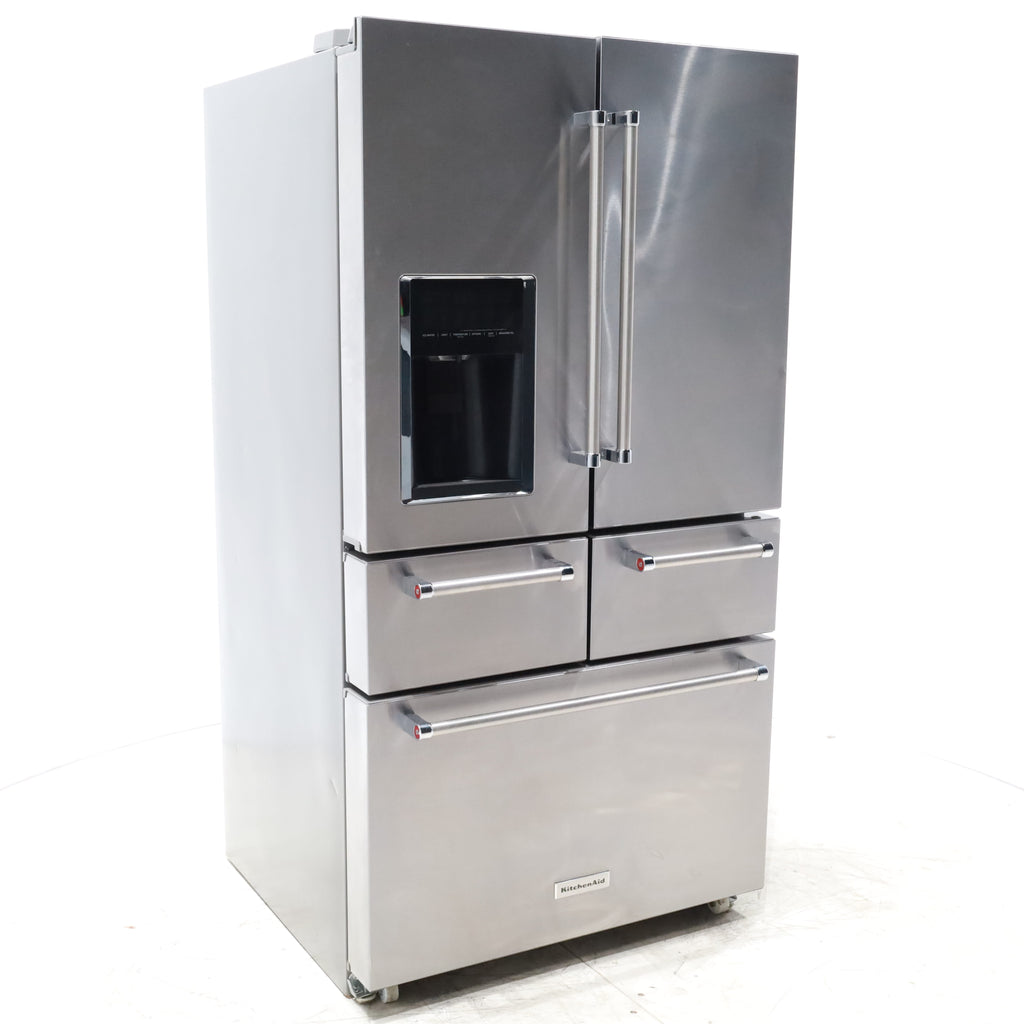 Pictures of Stainless Steel KitchenAid 25.8 cu. ft. 5 Door Refrigerator with External Ice and Water Dispenser - Certified Refurbished - Neu Appliance Outlet - Discount Appliance Outlet in Austin, Tx