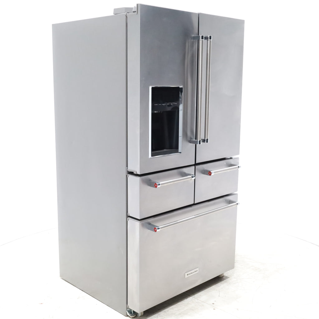 Pictures of Stainless Steel KitchenAid 25.8 cu. ft. 5 Door Refrigerator with External Ice and Water Dispenser - Certified Refurbished - Neu Appliance Outlet - Discount Appliance Outlet in Austin, Tx
