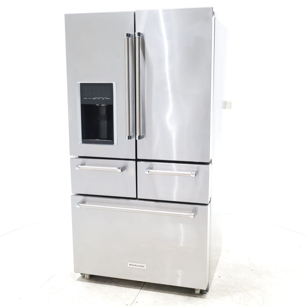 Pictures of Stainless Steel KitchenAid 25.8 cu. ft. 5 Door Refrigerator with External Ice and Water Dispenser - Certified Refurbished - Neu Appliance Outlet - Discount Appliance Outlet in Austin, Tx
