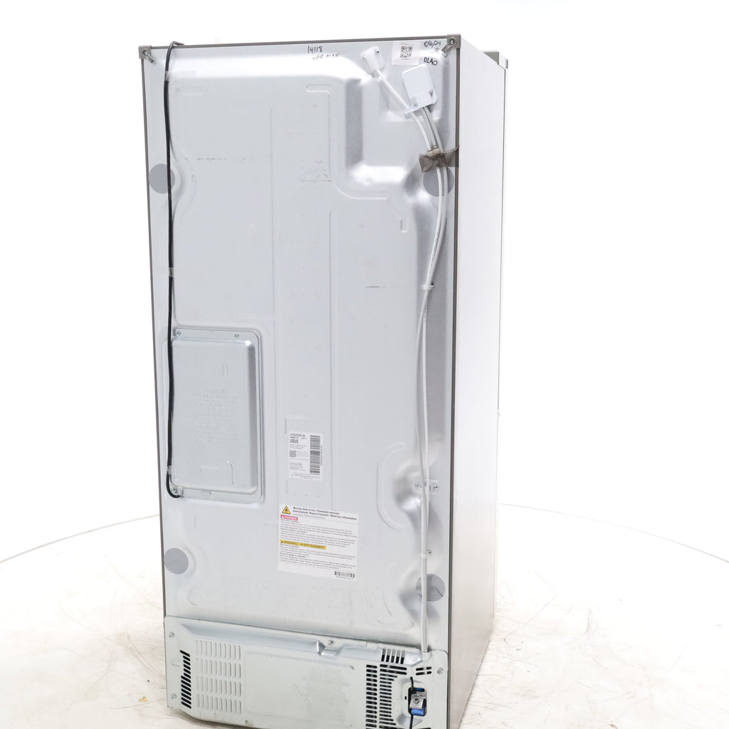 Pictures of 30" Wide Stainless Steel ENERGY STAR LG 21.8 cu. ft. French Door 3 Door Refrigerator with Exterior Water Dispenser - Scratch & Dent - Minor - Neu Appliance Outlet - Discount Appliance Outlet in Austin, Tx