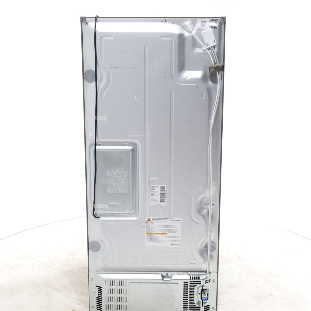 Pictures of 30" Wide Stainless Steel ENERGY STAR LG 21.8 cu. ft. French Door 3 Door Refrigerator with Exterior Water Dispenser - Scratch & Dent - Minor - Neu Appliance Outlet - Discount Appliance Outlet in Austin, Tx