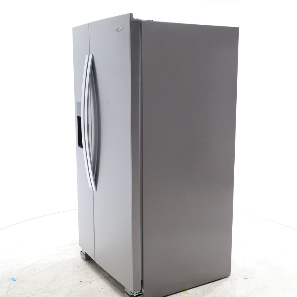 Pictures of 33 in. Wide Fingerprint-Resistant Stainless Steel Whirlpool 21.4 cu. ft. Side by Side Refrigerator with In Door Ice and Water Dispenser - Scratch & Dent - Minor - Neu Appliance Outlet - Discount Appliance Outlet in Austin, Tx