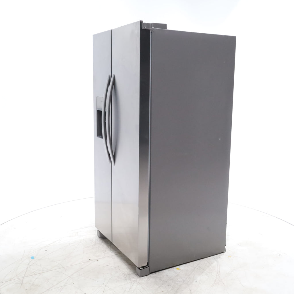Pictures of 33" Wide Stainless Steel Frigidaire 22.3 cu. ft. ENERGY STAR Side by Side Refrigerator with Exterior Water and Ice Dispenser - Scratch & Dent - Minor - Neu Appliance Outlet - Discount Appliance Outlet in Austin, Tx