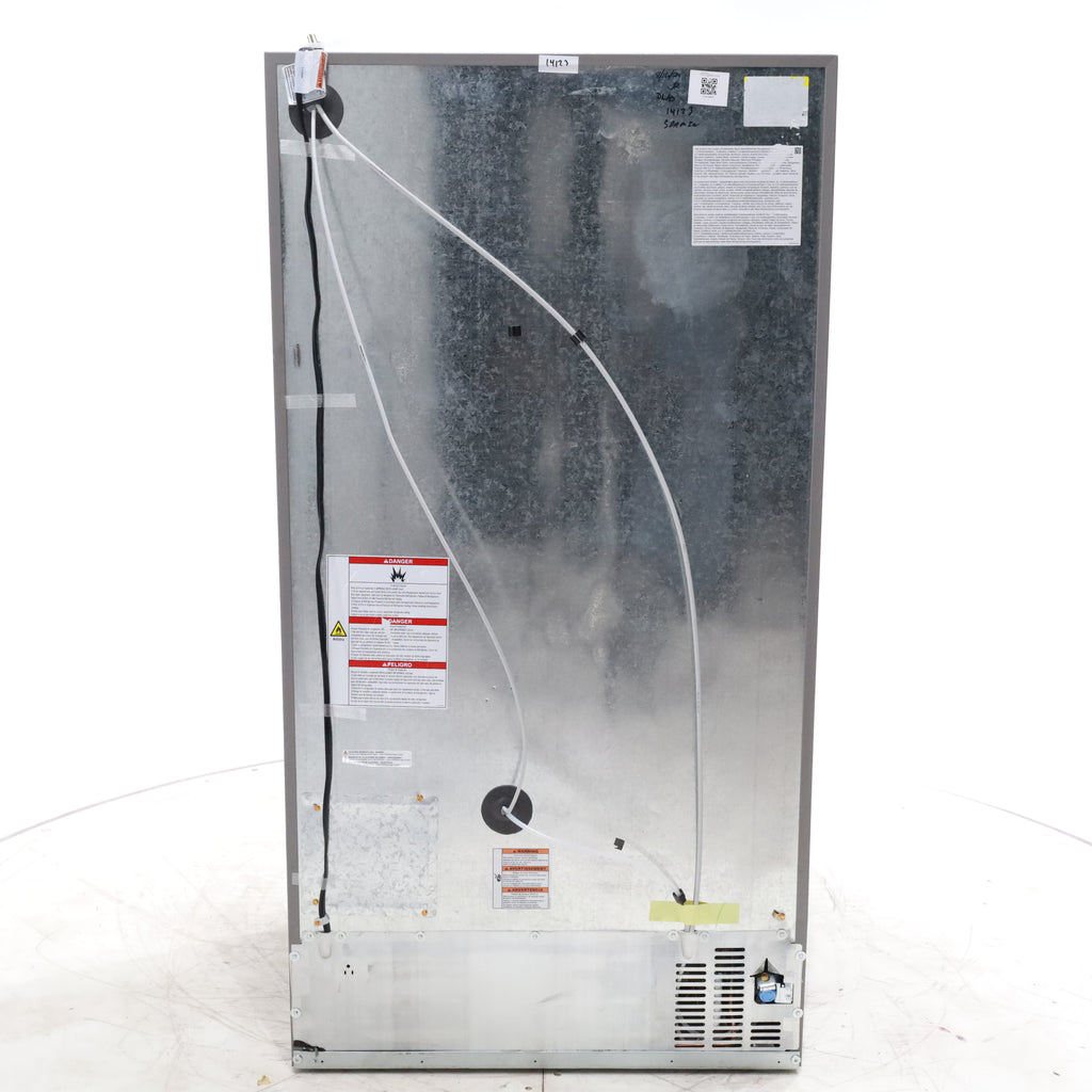 Pictures of Counter Depth Fingerprint-Resistant Stainless Steel Whirlpool 20.6 cu. ft. Side by Side Refrigerator In Door Ice and Water Dispenser - Scratch & Dent - Minor - Neu Appliance Outlet - Discount Appliance Outlet in Austin, Tx