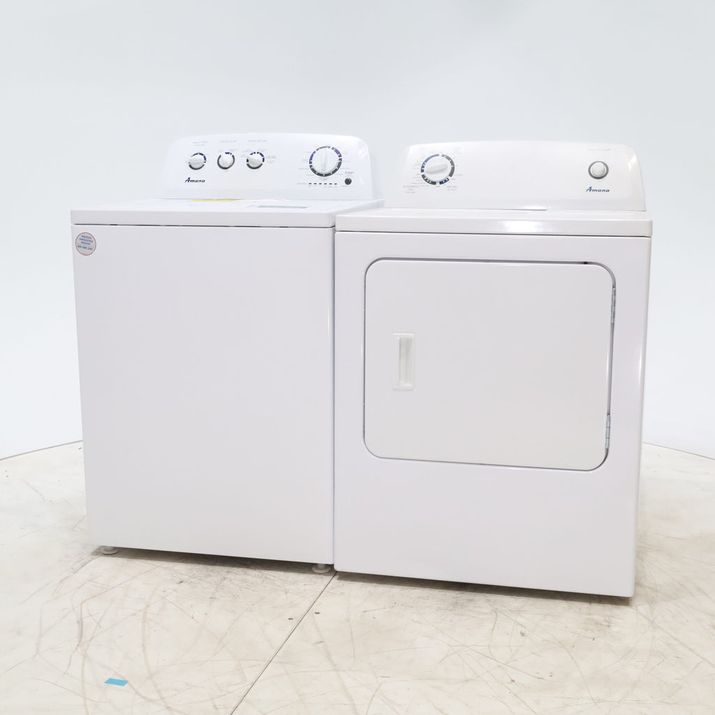 Pictures of Amana 3.8 cu. ft. Top Load Washing Machine with Deep Water Wash Option and Amana 6.5 cu. ft. Electric Dryer with Automatic Cycles - Scratch & Dent - Minor - Neu Appliance Outlet - Discount Appliance Outlet in Austin, Tx