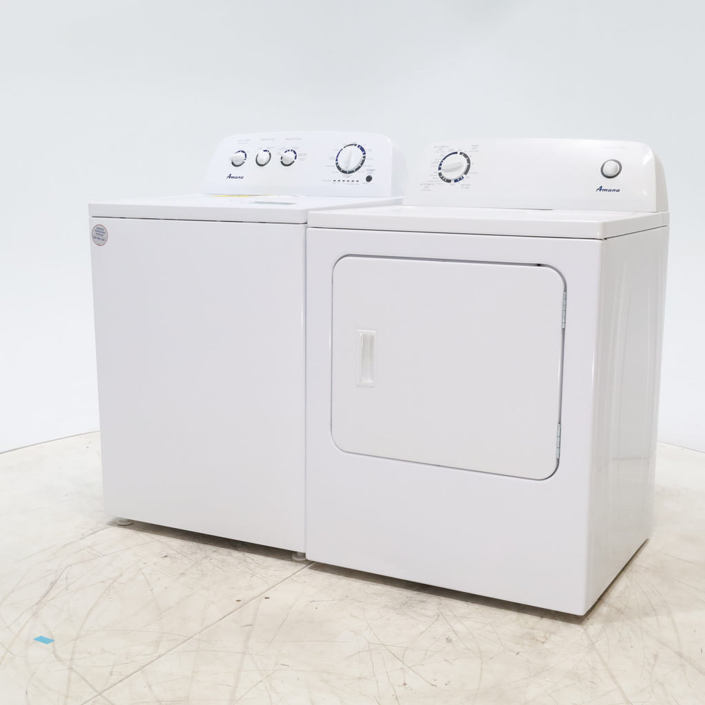 Pictures of Amana 3.8 cu. ft. Top Load Washing Machine with Deep Water Wash Option and Amana 6.5 cu. ft. Electric Dryer with Automatic Cycles - Scratch & Dent - Minor - Neu Appliance Outlet - Discount Appliance Outlet in Austin, Tx