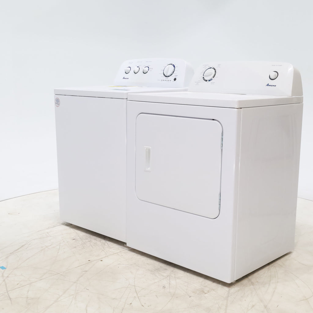 Pictures of Amana 3.8 cu. ft. Top Load Washing Machine with Deep Water Wash Option and Amana 6.5 cu. ft. Electric Dryer with Automatic Cycles - Scratch & Dent - Minor - Neu Appliance Outlet - Discount Appliance Outlet in Austin, Tx