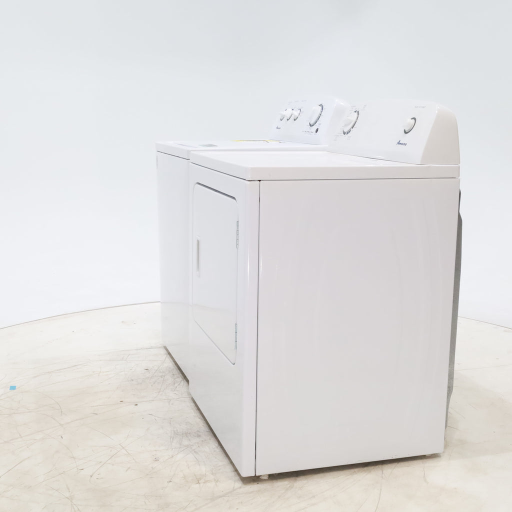 Pictures of Amana 3.8 cu. ft. Top Load Washing Machine with Deep Water Wash Option and Amana 6.5 cu. ft. Electric Dryer with Automatic Cycles - Scratch & Dent - Minor - Neu Appliance Outlet - Discount Appliance Outlet in Austin, Tx