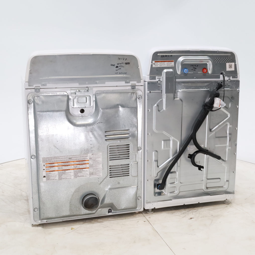 Pictures of Amana 3.8 cu. ft. Top Load Washing Machine with Deep Water Wash Option and Amana 6.5 cu. ft. Electric Dryer with Automatic Cycles - Scratch & Dent - Minor - Neu Appliance Outlet - Discount Appliance Outlet in Austin, Tx