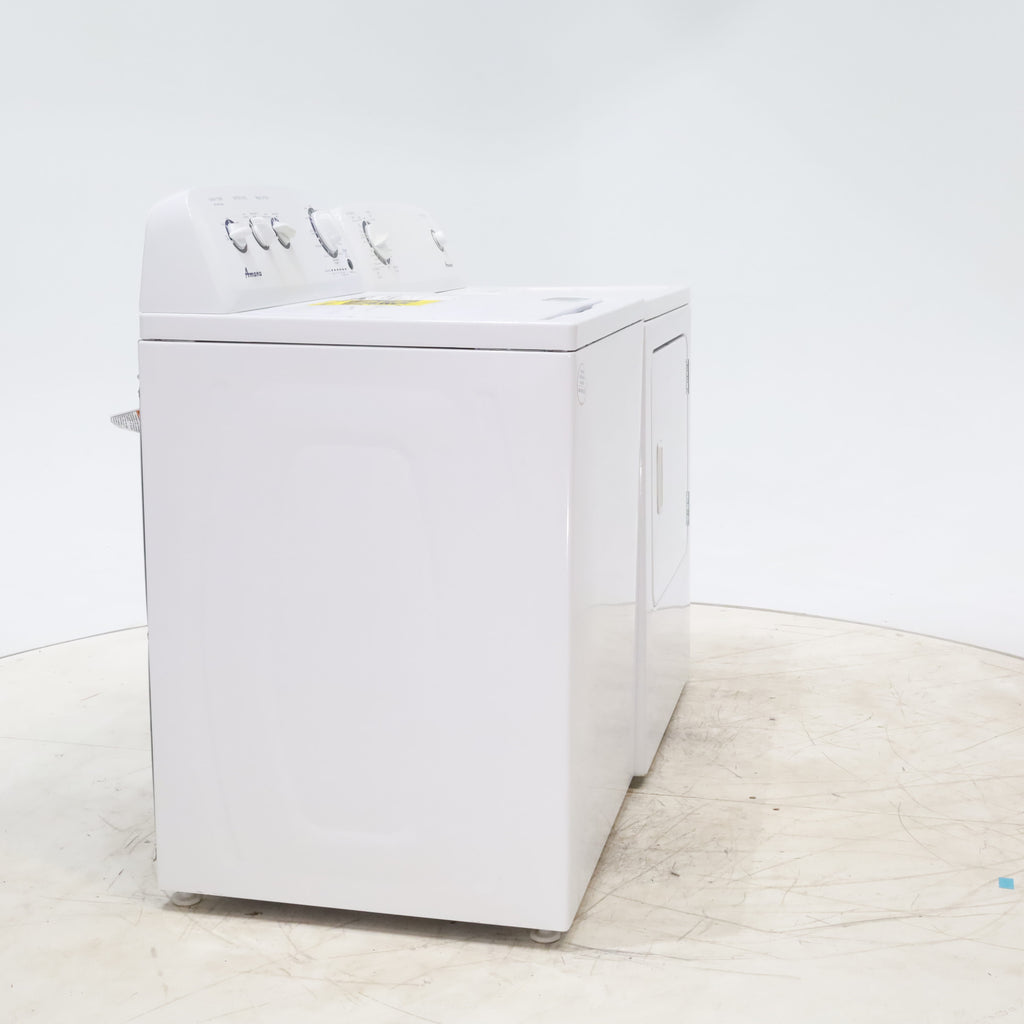 Pictures of Amana 3.8 cu. ft. Top Load Washing Machine with Deep Water Wash Option and Amana 6.5 cu. ft. Electric Dryer with Automatic Cycles - Scratch & Dent - Minor - Neu Appliance Outlet - Discount Appliance Outlet in Austin, Tx