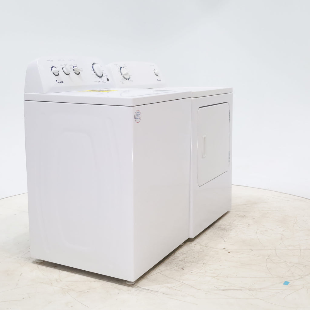 Pictures of Amana 3.8 cu. ft. Top Load Washing Machine with Deep Water Wash Option and Amana 6.5 cu. ft. Electric Dryer with Automatic Cycles - Scratch & Dent - Minor - Neu Appliance Outlet - Discount Appliance Outlet in Austin, Tx