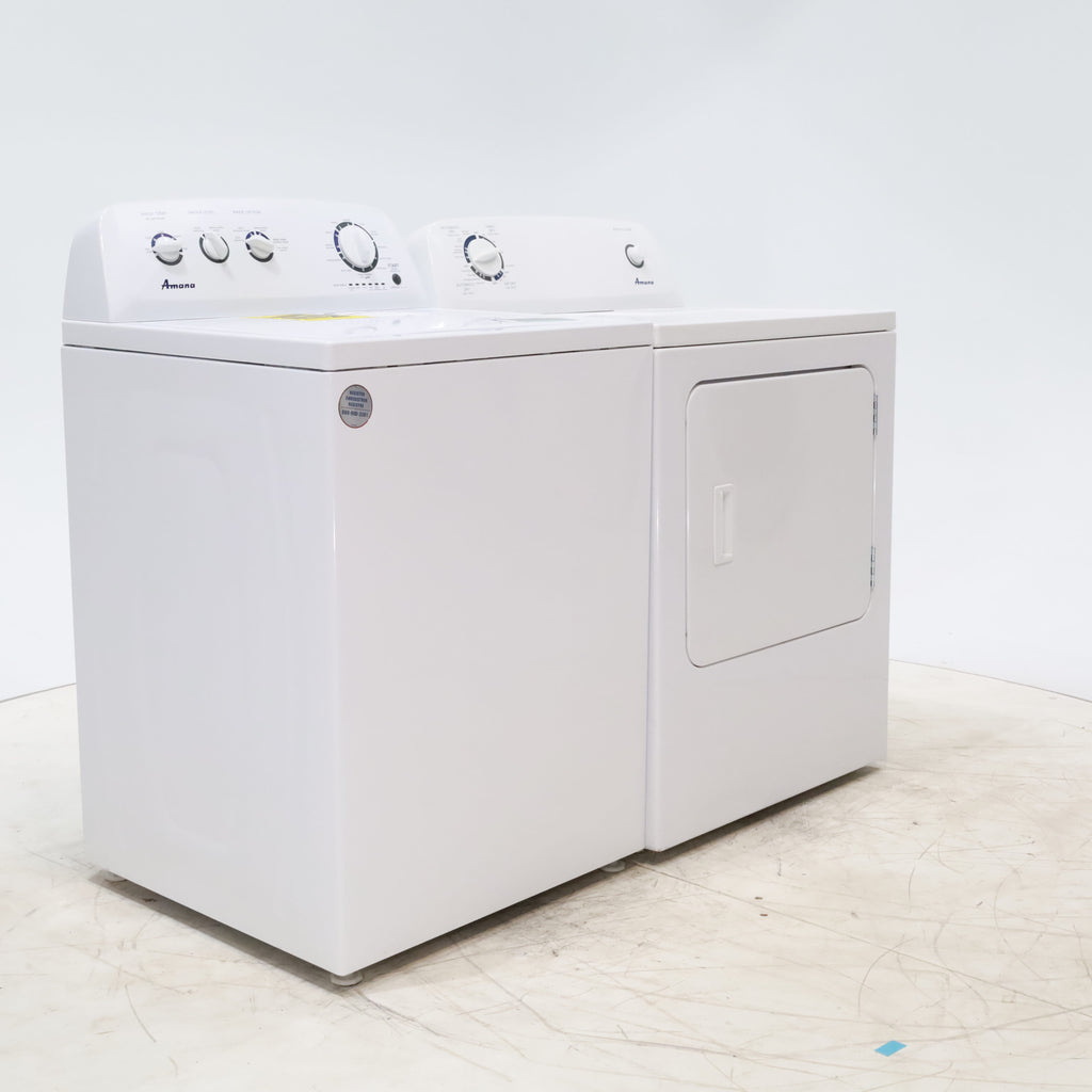 Pictures of Amana 3.8 cu. ft. Top Load Washing Machine with Deep Water Wash Option and Amana 6.5 cu. ft. Electric Dryer with Automatic Cycles - Scratch & Dent - Minor - Neu Appliance Outlet - Discount Appliance Outlet in Austin, Tx