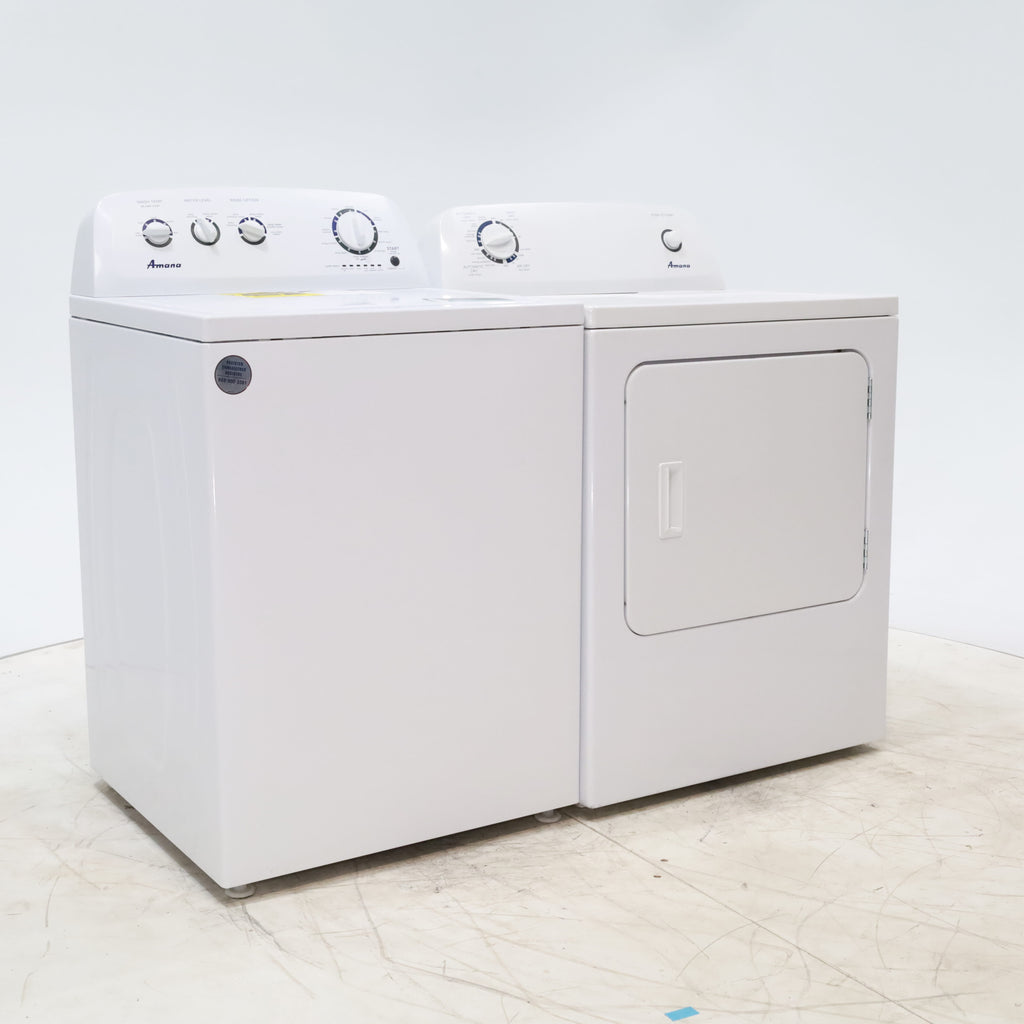 Pictures of Amana 3.8 cu. ft. Top Load Washing Machine with Deep Water Wash Option and Amana 6.5 cu. ft. Electric Dryer with Automatic Cycles - Scratch & Dent - Minor - Neu Appliance Outlet - Discount Appliance Outlet in Austin, Tx