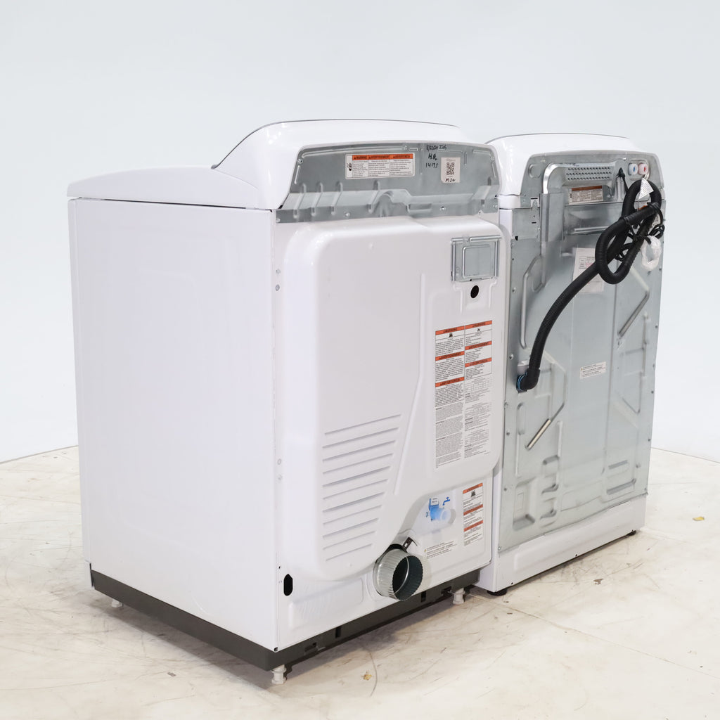 Pictures of Maytag ENERGY STAR 5.2 cu. ft. Top Load Agitator Washing Machine with Extra Power Button and ENERGY STAR Maytag Smart Capable 7.4 cu. ft. Electric Steam Dryer with Extra Power Button - Scratch & Dent - Minor - Neu Appliance Outlet - Discount Appliance Outlet in Austin, Tx