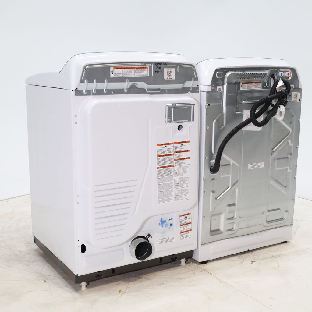 Pictures of Maytag ENERGY STAR 5.2 cu. ft. Top Load Agitator Washing Machine with Extra Power Button and ENERGY STAR Maytag Smart Capable 7.4 cu. ft. Electric Steam Dryer with Extra Power Button - Scratch & Dent - Minor - Neu Appliance Outlet - Discount Appliance Outlet in Austin, Tx
