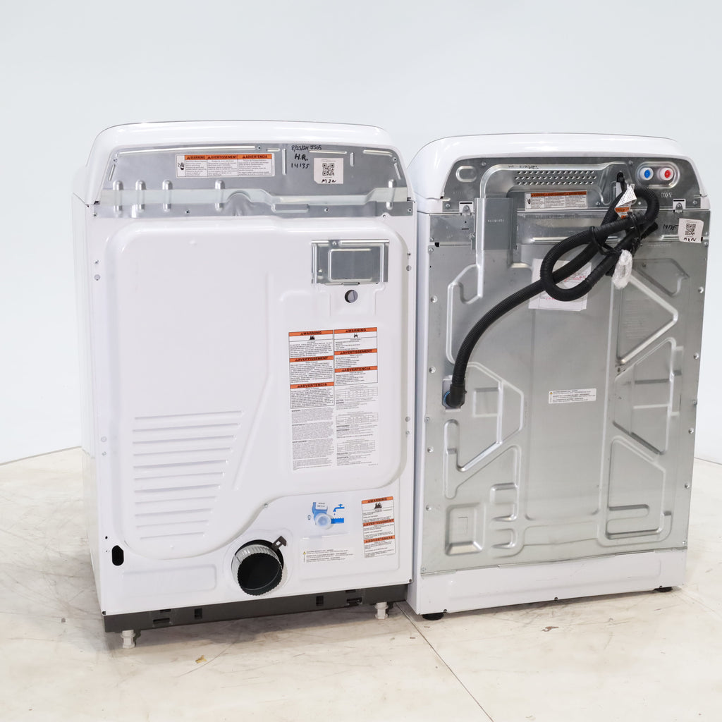 Pictures of Maytag ENERGY STAR 5.2 cu. ft. Top Load Agitator Washing Machine with Extra Power Button and ENERGY STAR Maytag Smart Capable 7.4 cu. ft. Electric Steam Dryer with Extra Power Button - Scratch & Dent - Minor - Neu Appliance Outlet - Discount Appliance Outlet in Austin, Tx