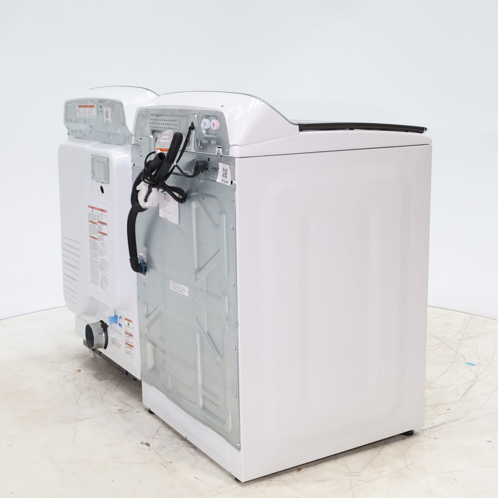 Pictures of Maytag ENERGY STAR 5.2 cu. ft. Top Load Agitator Washing Machine with Extra Power Button and ENERGY STAR Maytag Smart Capable 7.4 cu. ft. Electric Steam Dryer with Extra Power Button - Scratch & Dent - Minor - Neu Appliance Outlet - Discount Appliance Outlet in Austin, Tx