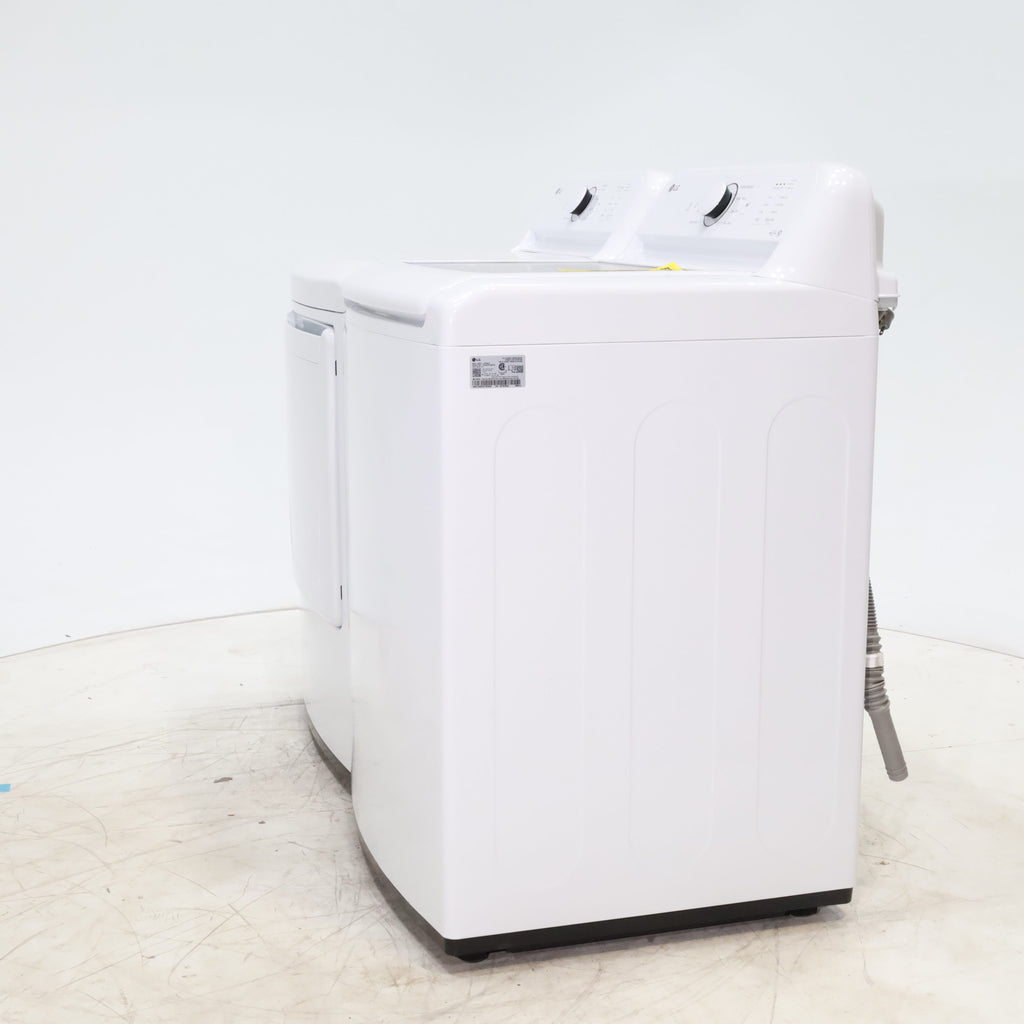 Pictures of ENERGY STAR LG 4.1 cu. ft. Top Load Washing Machine with 4-Way Agitator and  ENERGY STAR LG 7.3 cu. ft. Electric Dryer with Smart Diagnosis - Scratch & Dent - Minor - Neu Appliance Outlet - Discount Appliance Outlet in Austin, Tx