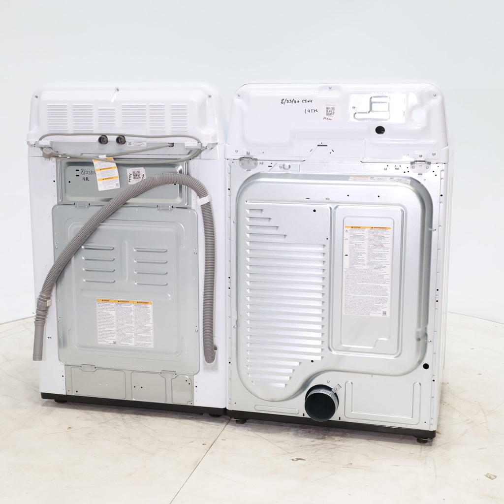 Pictures of ENERGY STAR LG 4.1 cu. ft. Top Load Washing Machine with 4-Way Agitator and  ENERGY STAR LG 7.3 cu. ft. Electric Dryer with Smart Diagnosis - Scratch & Dent - Minor - Neu Appliance Outlet - Discount Appliance Outlet in Austin, Tx