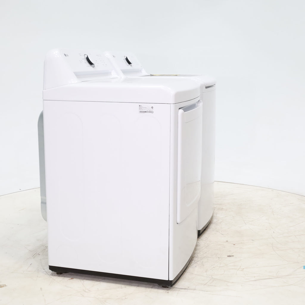 Pictures of ENERGY STAR LG 4.1 cu. ft. Top Load Washing Machine with 4-Way Agitator and  ENERGY STAR LG 7.3 cu. ft. Electric Dryer with Smart Diagnosis - Scratch & Dent - Minor - Neu Appliance Outlet - Discount Appliance Outlet in Austin, Tx