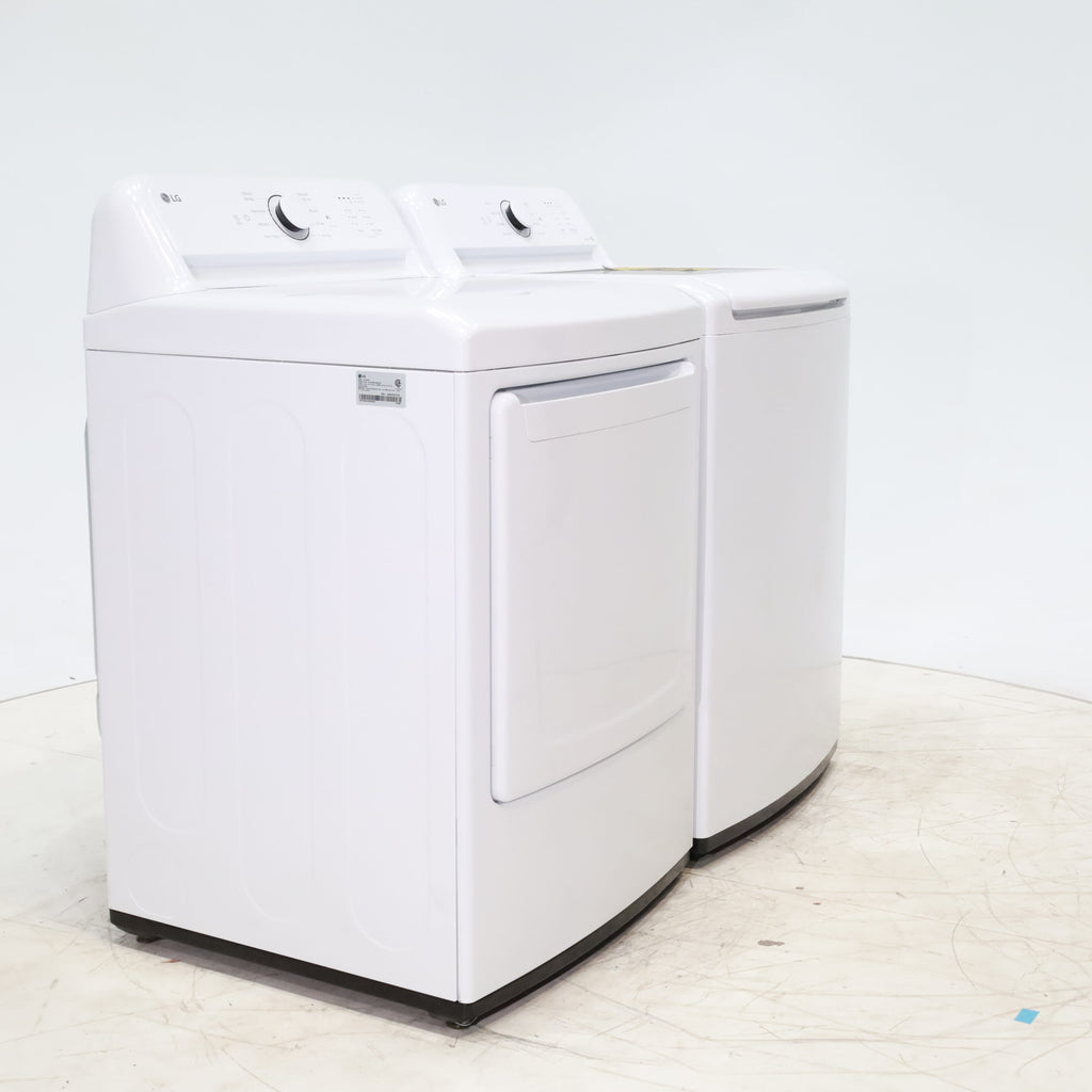 Pictures of ENERGY STAR LG 4.1 cu. ft. Top Load Washing Machine with 4-Way Agitator and  ENERGY STAR LG 7.3 cu. ft. Electric Dryer with Smart Diagnosis - Scratch & Dent - Minor - Neu Appliance Outlet - Discount Appliance Outlet in Austin, Tx