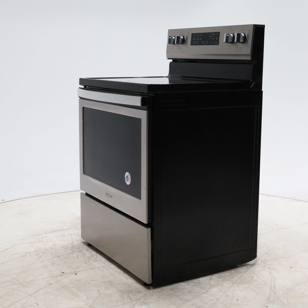 Pictures of Fingerprint Resistant Stainless Steel Whirlpool 5.3 cu. ft. Freestanding 5 Heating Element Smooth Cooktop Range with Convection - Certified Refurbished - Neu Appliance Outlet - Discount Appliance Outlet in Austin, Tx