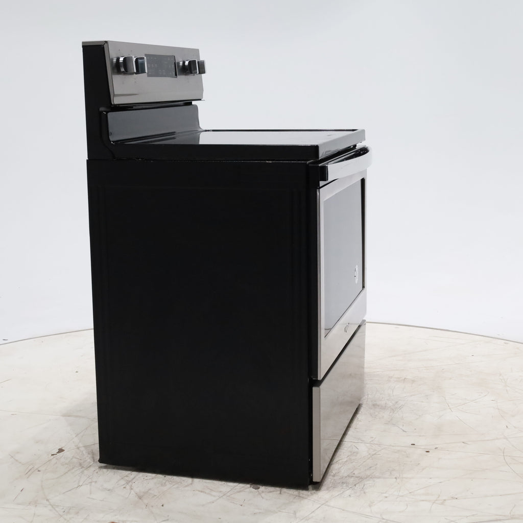 Pictures of Fingerprint Resistant Stainless Steel Whirlpool 5.3 cu. ft. Freestanding 5 Heating Element Smooth Cooktop Range with Convection - Certified Refurbished - Neu Appliance Outlet - Discount Appliance Outlet in Austin, Tx