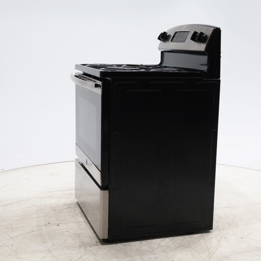 Pictures of Black with Stainless Steel GE 5.0 cu. ft. Freestanding 4 Element Electric Range with Sensi-Temp Technology - Certified Refurbished - Neu Appliance Outlet - Discount Appliance Outlet in Austin, Tx