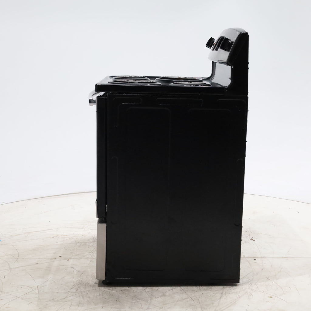 Pictures of Black with Stainless Steel GE 5.0 cu. ft. Freestanding 4 Element Electric Range with Sensi-Temp Technology - Certified Refurbished - Neu Appliance Outlet - Discount Appliance Outlet in Austin, Tx