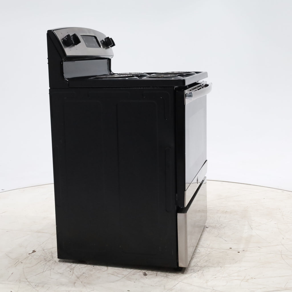 Pictures of Black with Stainless Steel GE 5.0 cu. ft. Freestanding 4 Element Electric Range with Sensi-Temp Technology - Certified Refurbished - Neu Appliance Outlet - Discount Appliance Outlet in Austin, Tx