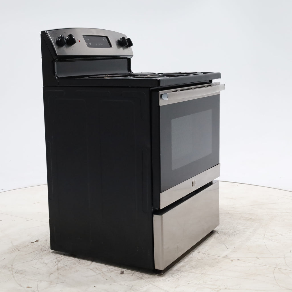 Pictures of Black with Stainless Steel GE 5.0 cu. ft. Freestanding 4 Element Electric Range with Sensi-Temp Technology - Certified Refurbished - Neu Appliance Outlet - Discount Appliance Outlet in Austin, Tx