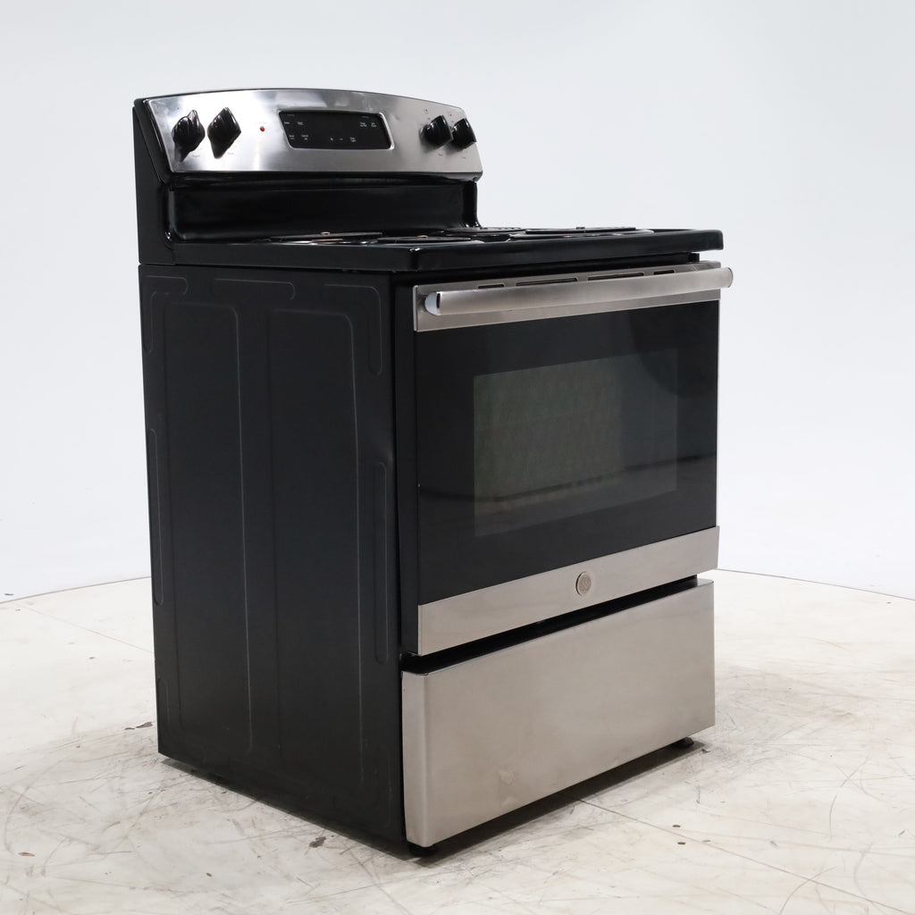 Pictures of Black with Stainless Steel GE 5.0 cu. ft. Freestanding 4 Element Electric Range with Sensi-Temp Technology - Certified Refurbished - Neu Appliance Outlet - Discount Appliance Outlet in Austin, Tx