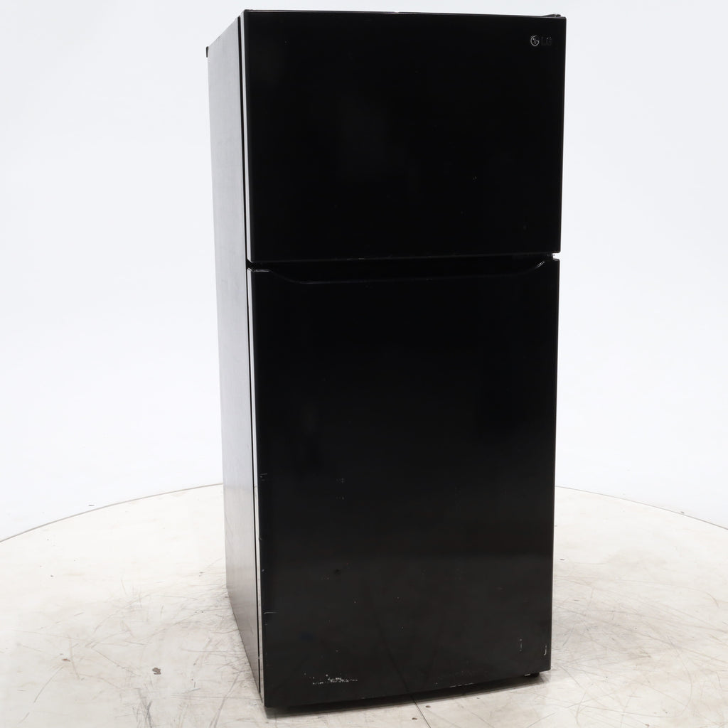 Pictures of 30 Inch Wide LG Black 20.2 cu ft ENERGY STAR Top Freezer and Bottom Refrigerator with LED Lighting and Adjustable Glass Shelving - Certified Refurbished - Neu Appliance Outlet - Discount Appliance Outlet in Austin, Tx