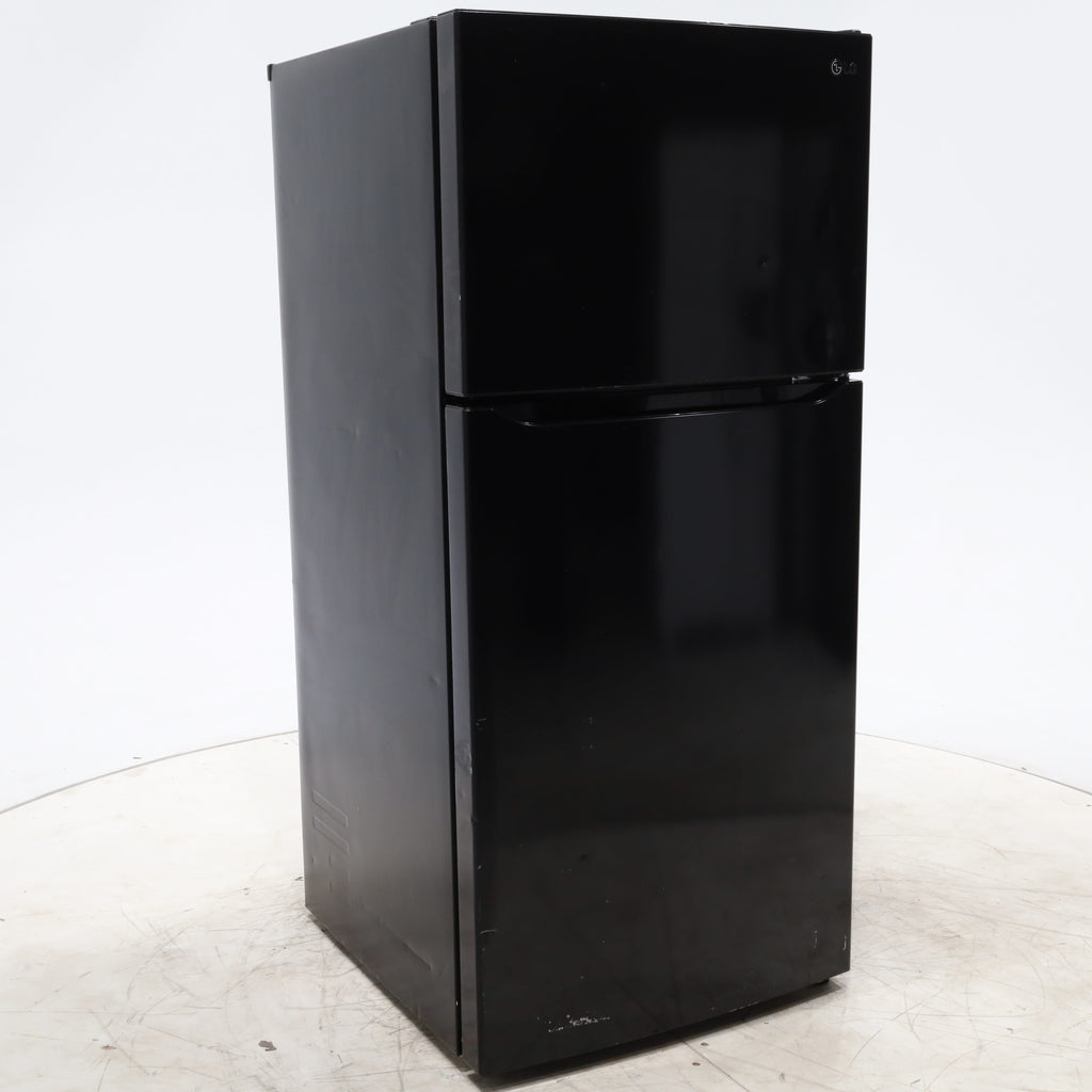 Pictures of 30 Inch Wide LG Black 20.2 cu ft ENERGY STAR Top Freezer and Bottom Refrigerator with LED Lighting and Adjustable Glass Shelving - Certified Refurbished - Neu Appliance Outlet - Discount Appliance Outlet in Austin, Tx