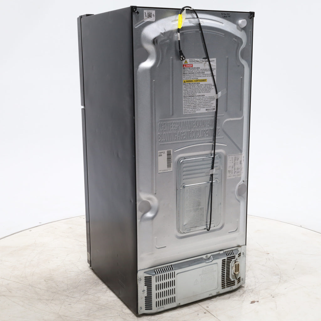 Pictures of 30 Inch Wide LG Black 20.2 cu ft ENERGY STAR Top Freezer and Bottom Refrigerator with LED Lighting and Adjustable Glass Shelving - Certified Refurbished - Neu Appliance Outlet - Discount Appliance Outlet in Austin, Tx