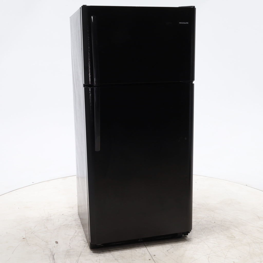 Pictures of 30 in. Wide Black Frigidaire 18 cu. ft. Top Freezer Refrigerator with Reversible Doors - Certified Refurbished - Neu Appliance Outlet - Discount Appliance Outlet in Austin, Tx