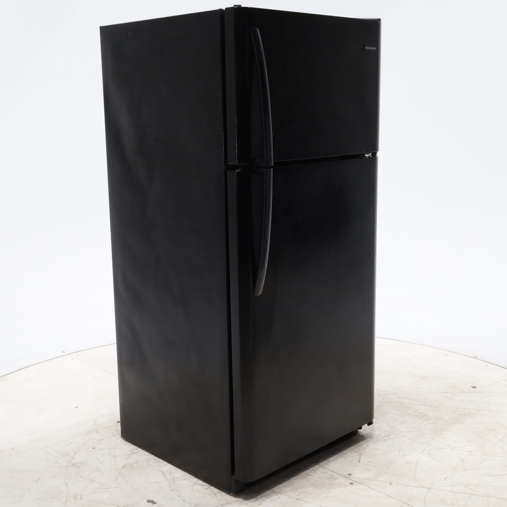 Pictures of 30 in. Wide Black Frigidaire 18 cu. ft. Top Freezer Refrigerator with Reversible Doors - Certified Refurbished - Neu Appliance Outlet - Discount Appliance Outlet in Austin, Tx